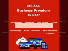 MS 365 ビジネスプレミアム 15 ユーザーライセンスは 1 年間の Teams サブスクリプション